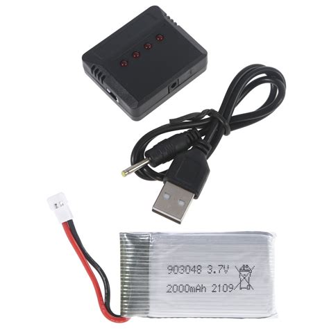 37v 2000mah Lipo Battery 903048 Li Ion Batterycharger Rc Quadcopter Repair Spare Parts For