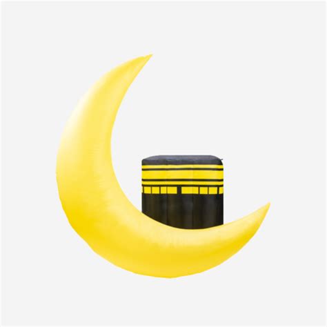 6FT Ramadan Inflatable - Kaaba with Crescent Moon – Ramadan Inflatables ...