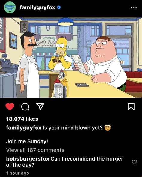 Family Guy/simpsons/Bob’s burgers crossover! : r/familyguy