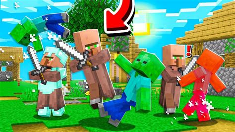 How To Make Villagers Fight In Minecraft Youtube