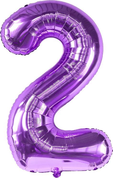 Buy KatchOn, Purple Number 2 Balloon - Giant, 40 Inch | 2 Birthday ...