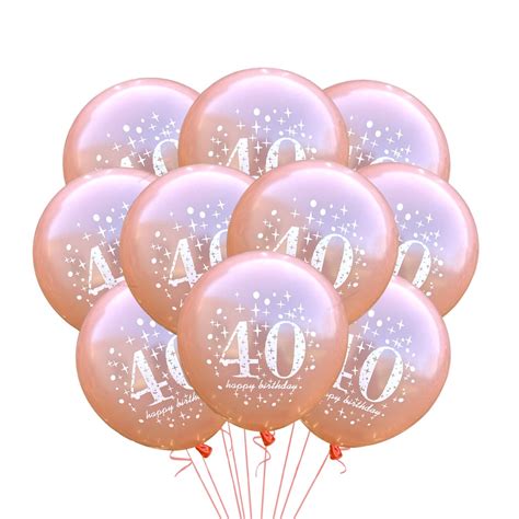 40th Birthday Balloons 12 40th Happy Birthday Balloons Rose Gold