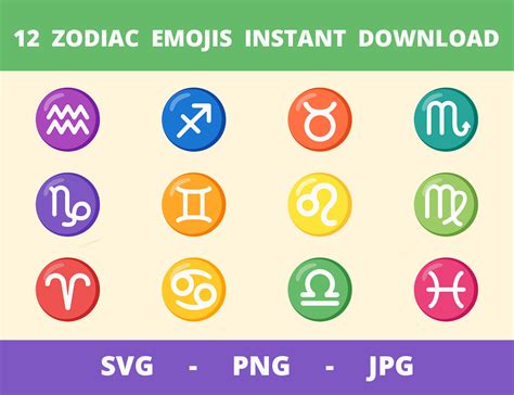 Zodiac Emoji Svg, Zodiac Symbols Png, Horoscope, Astrology Signs Svg ...