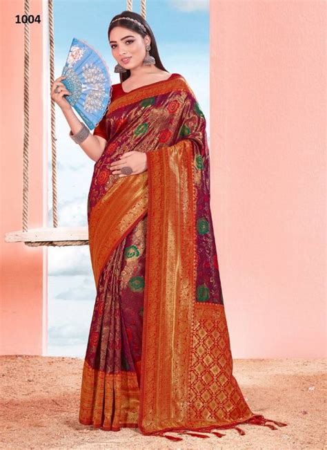 Manisha By Sangam Silk Saree Catalog The Ethnic World