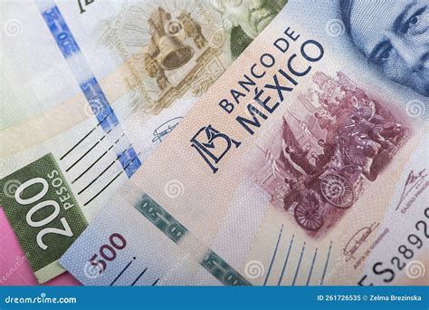 Moneda De Papel De Pesos Mexicanos Imagen De Archivo Imagen De