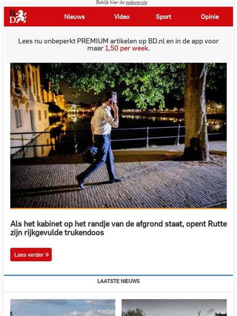 Brabants Dagblad Webwinkel Als Het Kabinet Op Het Randje Van De