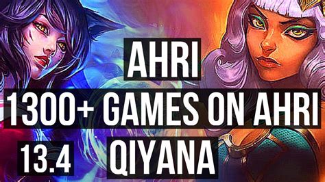 Ahri Vs Qiyana Mid 6 0 5 1300 Games 1 2m Mastery Dominating