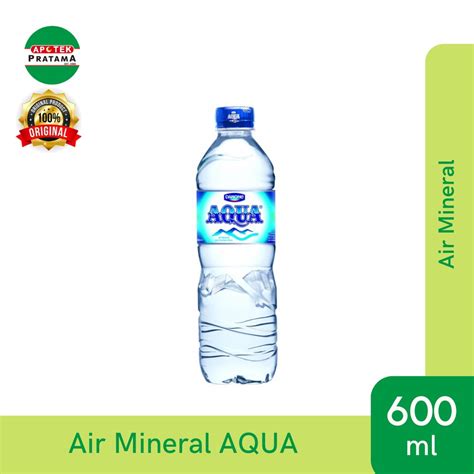 Jual Aqua Botol 600ml Air Mineral Shopee Indonesia