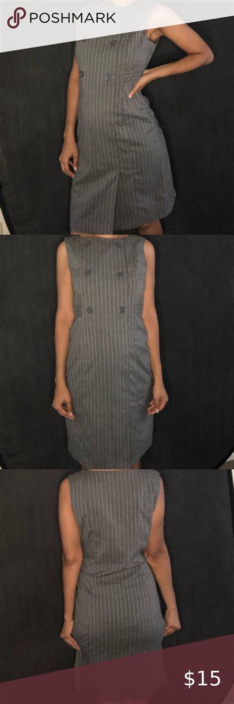 COPY - Grey pinstripe dress | Pinstripe dress, Dresses, Pinstripe