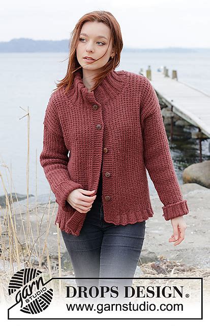 Ravelry Rustic Berry Cardigan Pattern By Drops Design