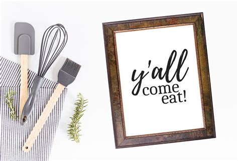 Yall Come Eat Kitchen Wall Art Print Dining Room Wall Etsy