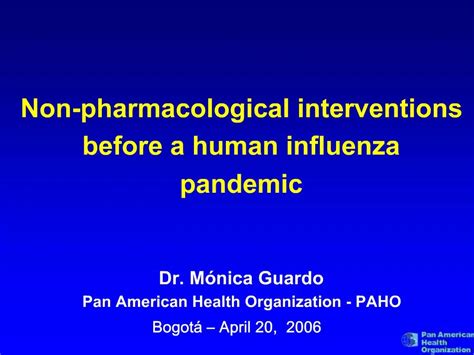 Ppt Non Pharmacological Interventions Before A Human Influenza