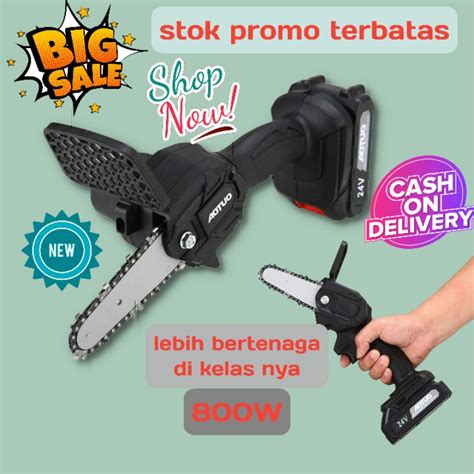 Jual Gergaji Listrik Mini Portable Potong Kayu Ranting Dan Bambu Mesin