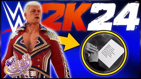 Wwe 2k24 Cody Rhodes Confirmed Cover Star Youtube