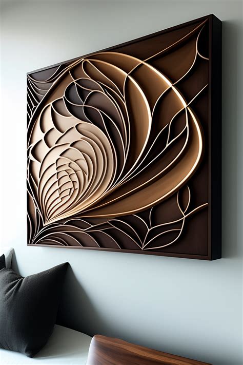 Lexica Boho Abstract Leaf Art Geometric Neutral Brown Beige For