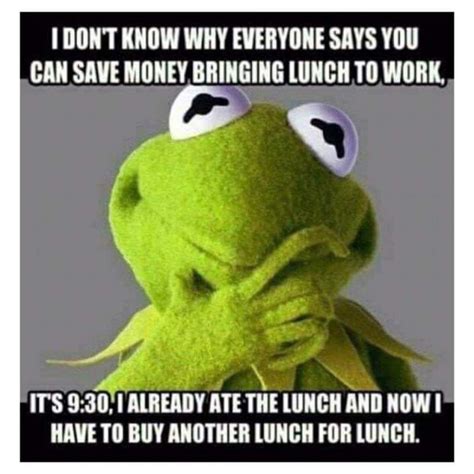 Lunchtime Laugh Break 40 Punny Pics Funny Kermit Memes Work