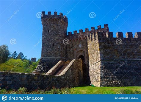 Castello Di Amorosa Napa Valley Winery Exterior Stock Image - Image of ...