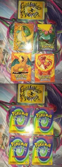 LOT CARTES POKÉMON Topps First Movie Mewtwo Salamèche Dracaufeu ANG EUR