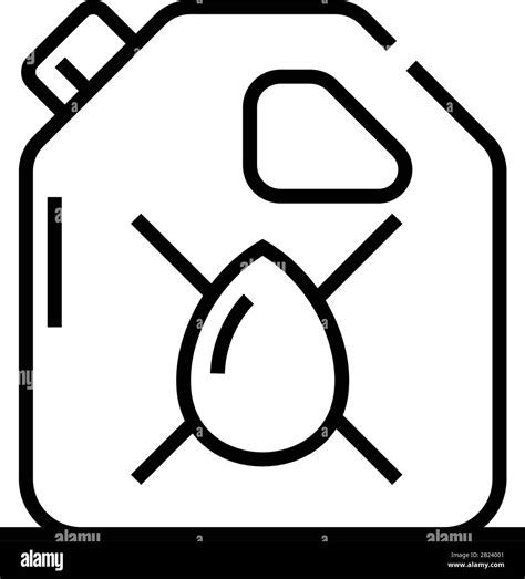 Petrol Can Line Icon Concept Sign Outline Vector Illustration Linear