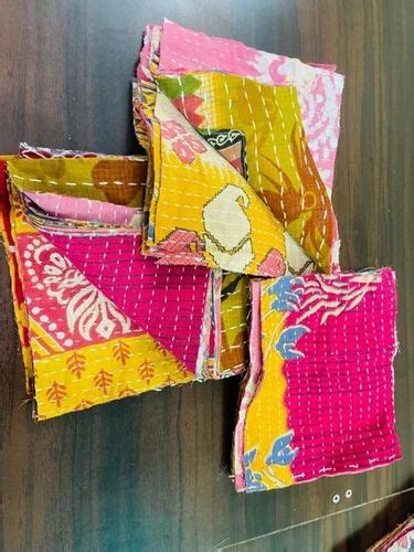 Bundle Vintage Kantha Scrap Cotton Quilting Patches Fabric Boho Indian