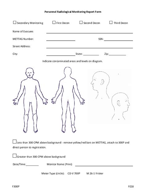 Fillable Online 300P Personnel Radiological Monitoring Report Form Fax