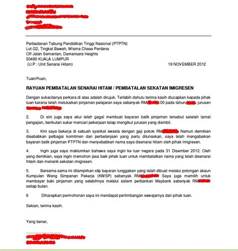 Contoh Surat Rayuan Permohonan Perlepasan Senarai Hitam Hot Sex Picture