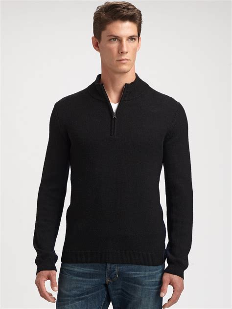 Lyst Vince Mock Turtleneck In Black For Men