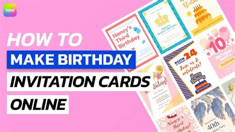 How To Make Birthday Invitation Cards Online Youtube