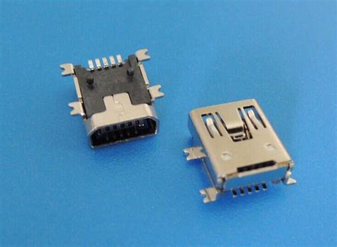 10pcs Mini Usb Type B Female 5 Pin Smt Smd Pcb Socket Connector Usb Usb Flash Drive Mini