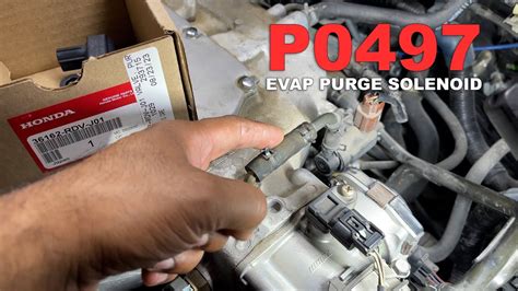 P Evap Purge Solenoid Repair And Verification Honda Accord