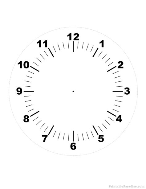 Printable Clock - Print Free Clock with No Hands