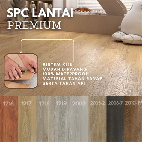 Jual Spc Lantai Klik Mm Murah Isi Lembar M Spc Flooring Mm