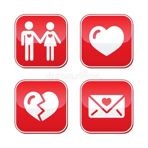 Love Valentine Black Icon Set Stock Illustration Illustration Of Cartoon Design 28026389