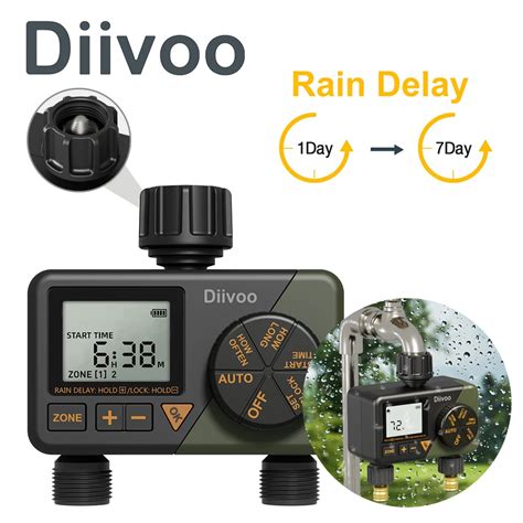 Diivoo 2 Zone Smart Watering Timer Irrigation Controller Outdoor