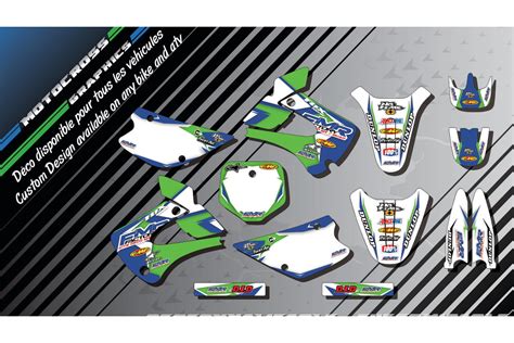 Fmr Factory Ca B Graphic Kit Kawasaki Kx Custom Graphics Mx