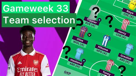 Double Gameweek Planning Gameweek 33 Team Selection Fpl Fantasy