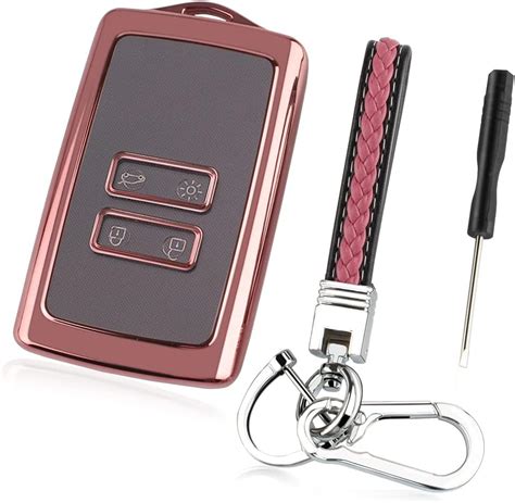 Etui Carte Ren Ault 4 Boutons Coque De Protection Avec Porte Clef