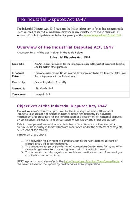 What Is Industrial Dispute In Labour Law At Jimmie Zahn Blog