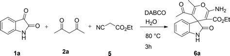 Synthesis Of Spirooxindolepyran Derivative A By Threecomponent