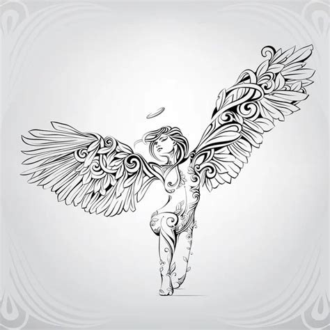 Man Angel Illustration Stock Vector Image By ©nutriaaa 67897631