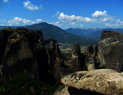 Psaropetra Panorama Photo From Meteora In Trikala