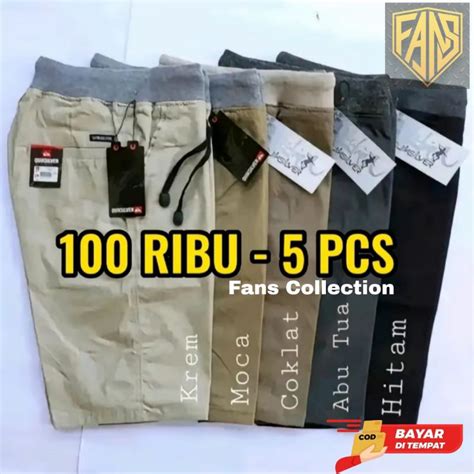 Jual Celana Chinos Pendek Pria Dewasa Ribu Dapat Pcs Shopee