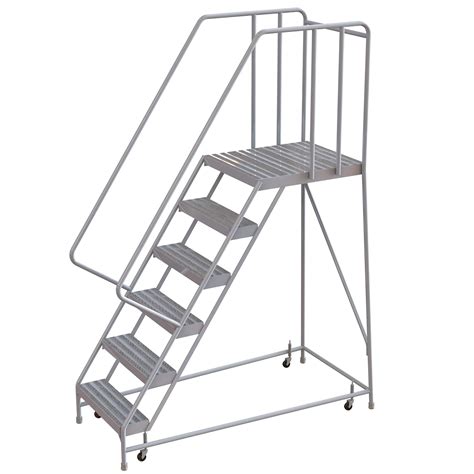 Tri Arc Wlar106244 D5 6 Step Aluminum Rolling Ladder 28d Platform 92