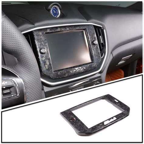 Forged Carbon Fiber Gps Navigation Panel Cover Fit For Maserati Ghibli