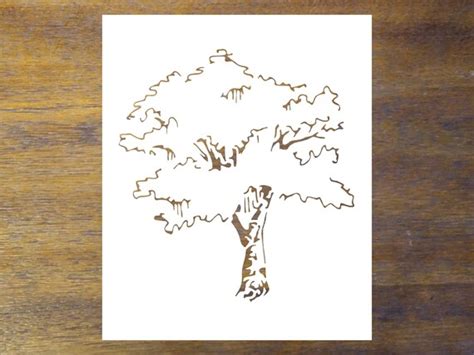 Oak Tree Stencil Reusable Color Draw & Paint Stencil | Etsy