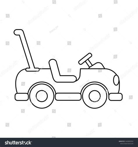 Coloring Page Outline Car Toy Simple Stock Vector (Royalty Free ...