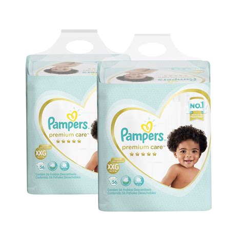 Kit De Fraldas Pampers Premium Care Jumbo Xxg 112 Unidades 43 Off