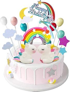 Izoel Licorne Gateau D Corations De G Teau D Anniversaire Arc En Ciel