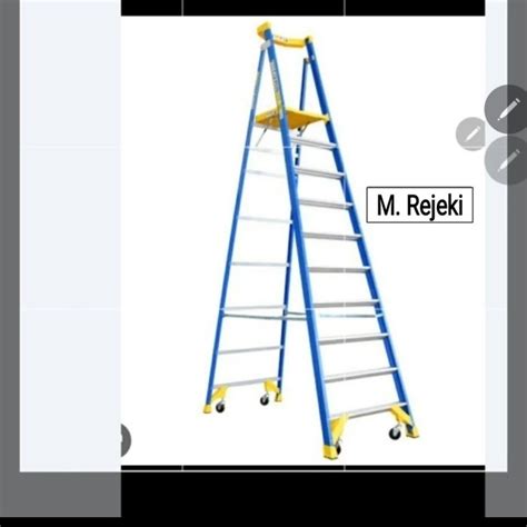 Jual Ladder Platform FIBERGLASS Krisbow 3 0 Meter 10FT Tangga 300cm 10