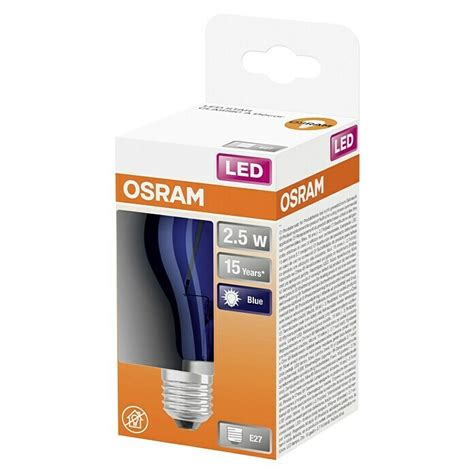 Osram Star Ledlamp Classic A 15 Colored E27 2 5 W A60 10 Lm Blauw